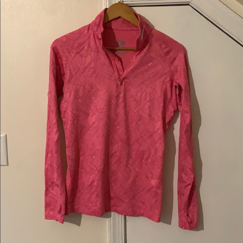 Nike Pro combat quarter zip pink Therma-fit